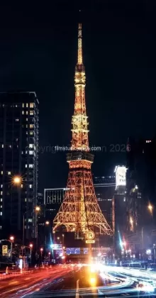 Tokyo Tower Light Trails Tokyo Tower Light Trails