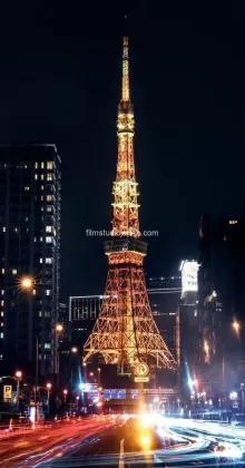 Tokyo Tower Light Trails Tokyo Tower Light Trails