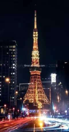 Tokyo Tower Light Trails