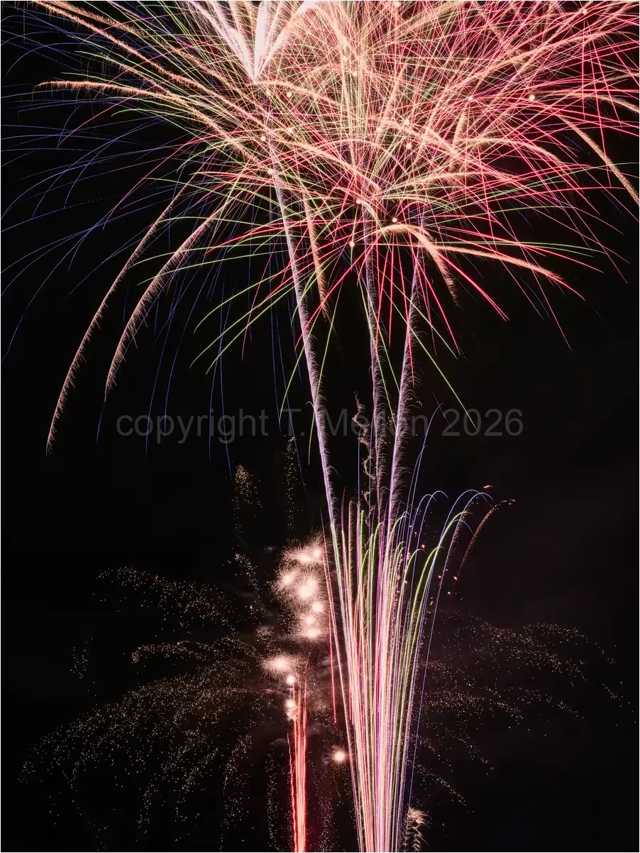 Fireworks over West Tokyo